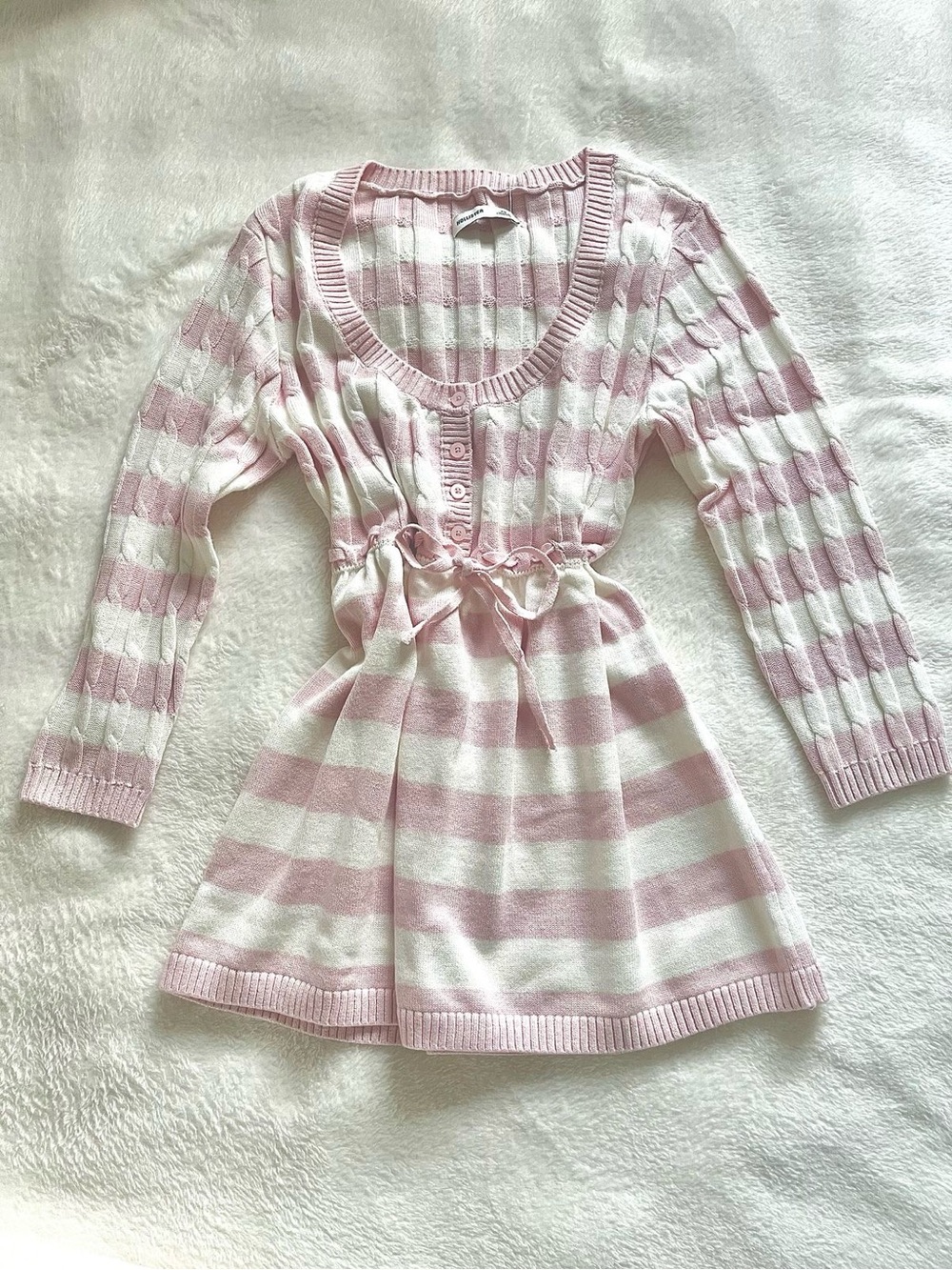 Vintage hollister pink and white striped babydoll top
